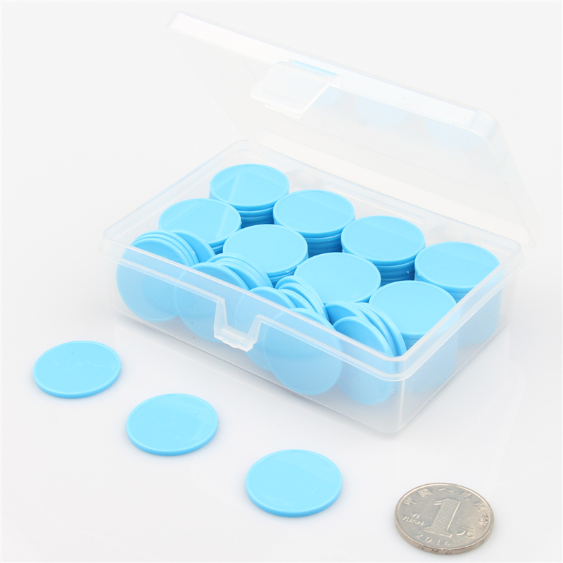 教具小圆片计数片绿色棒圆形塑料收纳盒学校数学圆片小学儿童圆塑