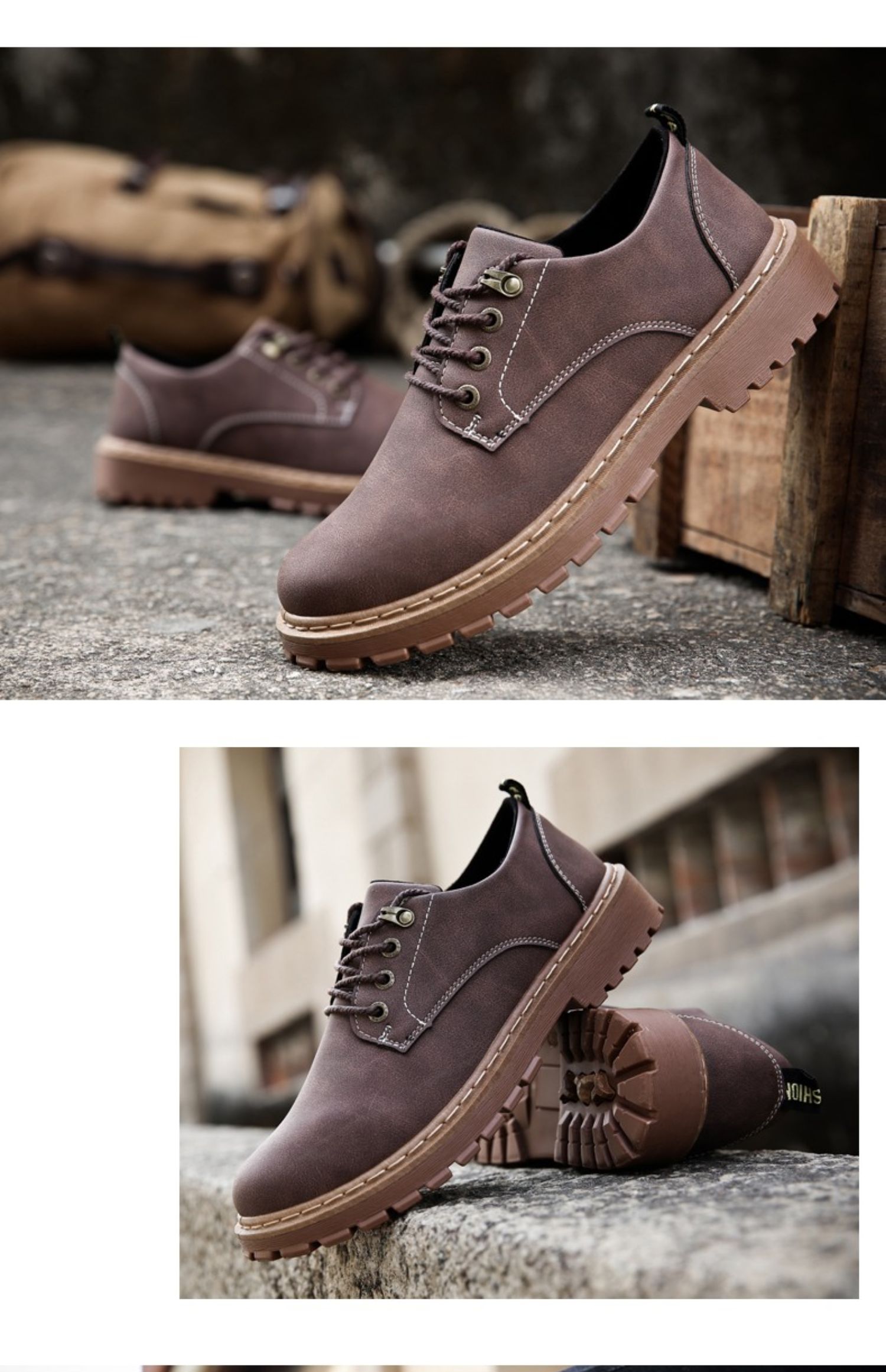 枫述马丁靴男士低帮鞋韩版潮流沙漠皮靴短靴男靴夏季大黄锋工装靴子男