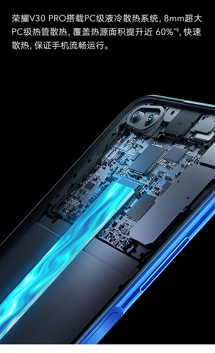 荣耀v30pro双模5g麒麟9905gsoc芯片突破性相机矩阵双超级快充8gb256gb