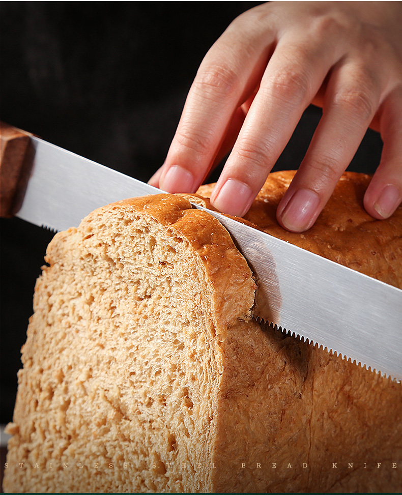 haoyangdao不锈钢蛋糕吐司切片分层专用锯齿刀锯刀烘焙工具家用不掉渣