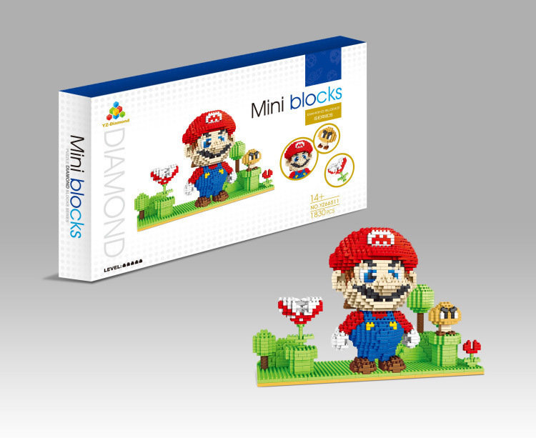 伟力yz66524耀西场景系列微小颗粒积木拼装创意查模型玩具 66524耀西