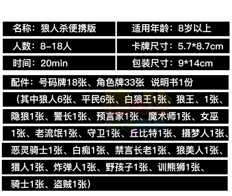 24张狼人卡牌介绍图片