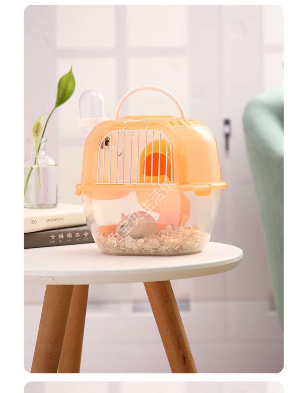 《宠博士迷你仓鼠笼子双人间便宜大的防越狱用品苹果乐园外带手提笼