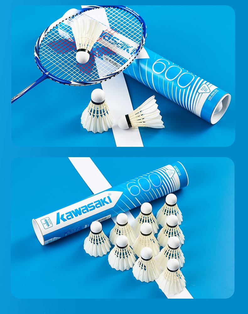 【川崎羽毛球】 川崎t75羽毛球耐打初学训练体育比赛户外球12只装飞行