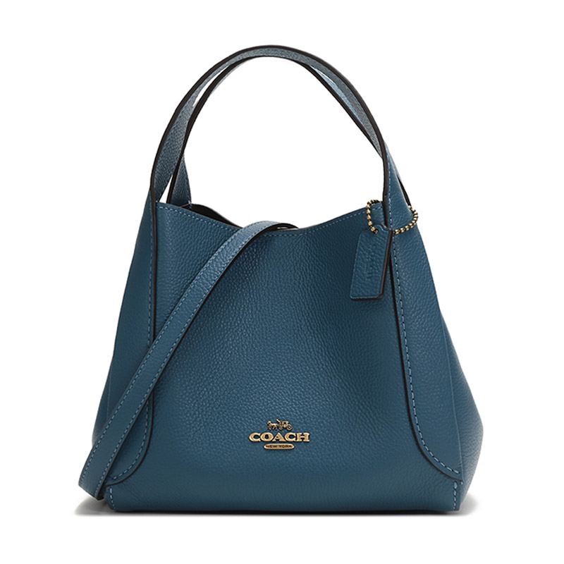 coach蔻驰女士抛光鹅卵石纹皮革hadley21号半月包手提单肩斜挎包78800