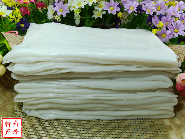 南丹切粉广西河池特产农家手工河粉米粉湿米粉扁粉石磨粉