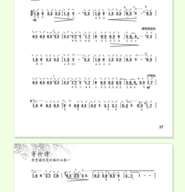 正版寄柳诗柳青瑶琵琶改编作品集一柳青瑶琵琶曲谱琵琶流行乐古风琵琶