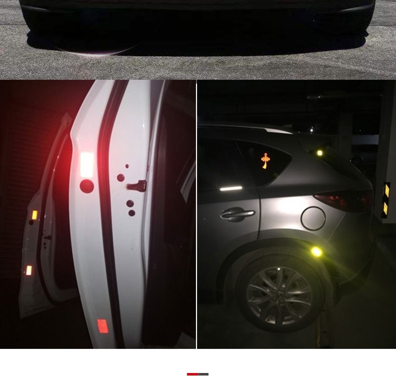 汽车夜间警示强反光车贴汽车装饰遮挡刮痕贴纸改装电动摩托车身贴