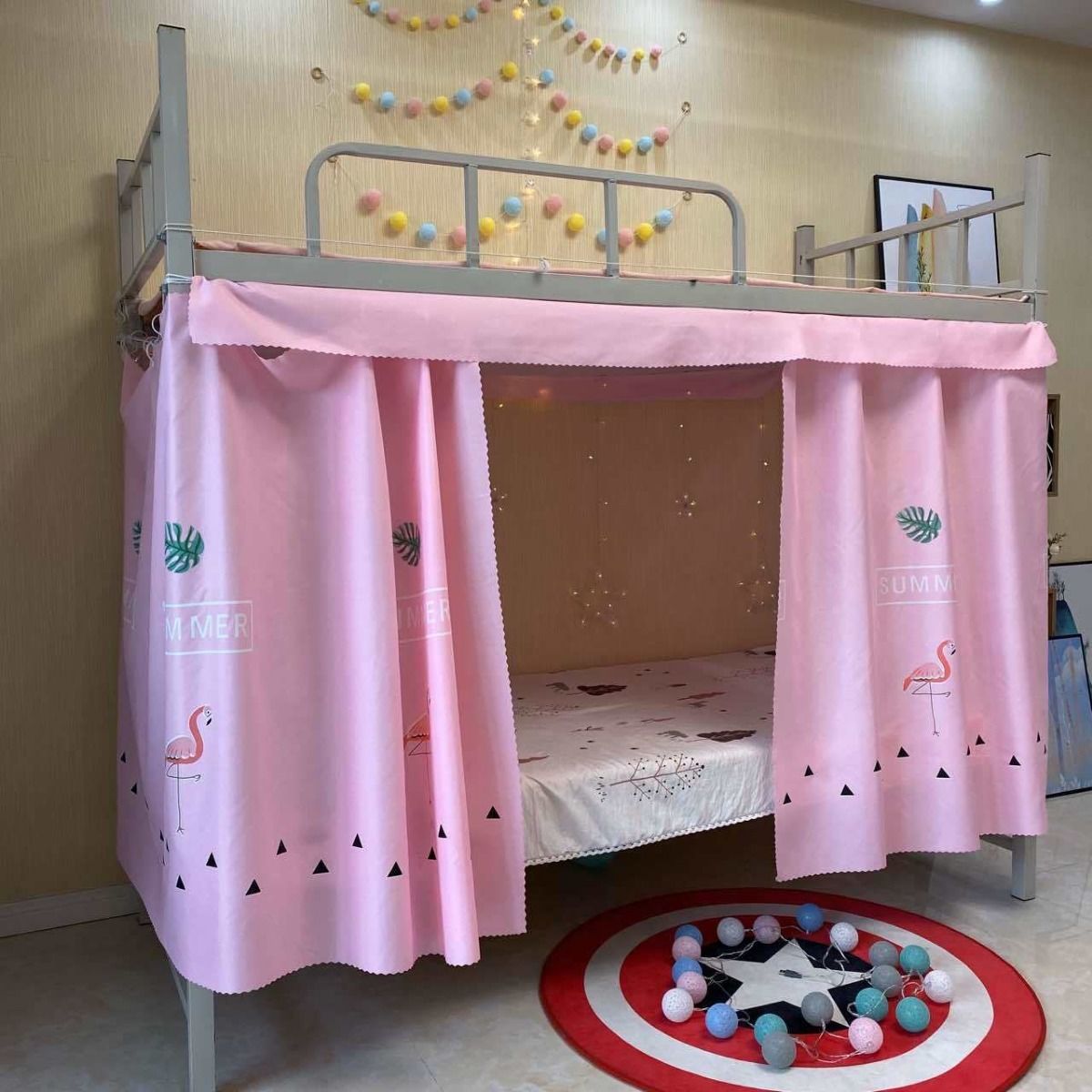 床帘遮光布男女学生宿舍上铺下铺窗帘寝室单人上下床挡光床围遮布让利