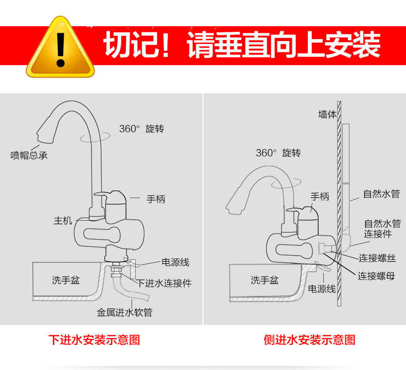 changhong长虹ckrd5即热式电热水龙头厨房速热电热水器小厨宝白色塑料