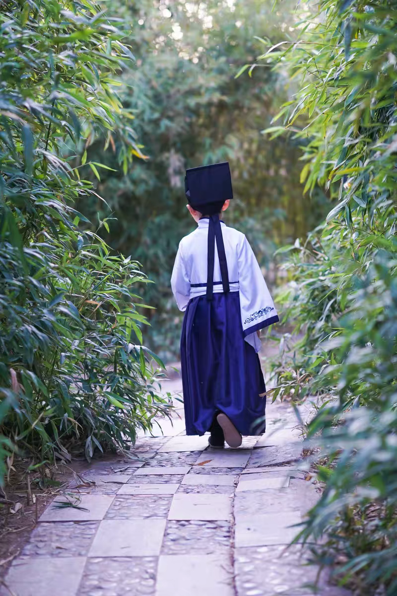 lake汉服帽子男童儿童古装书生帽古代古风帽秀才儒巾成人礼国学书童帽