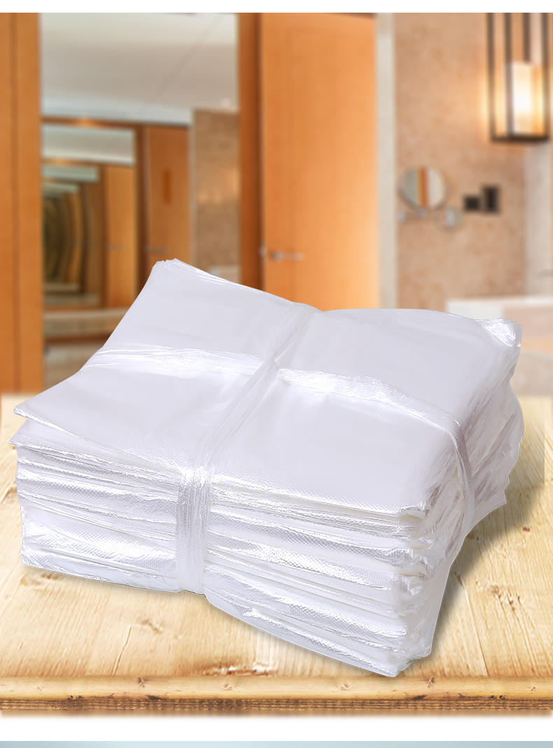 宾馆酒店客房专用白色垃圾袋加厚一次性家用平口小号45批发50中号