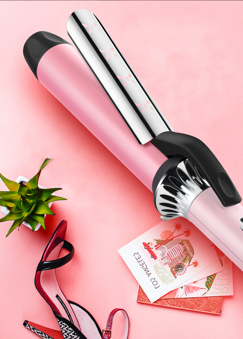 雷瓦riwa卷发棒大卷女内扣短发电卷棒卷发水波纹波浪烫卷发器38mm大型