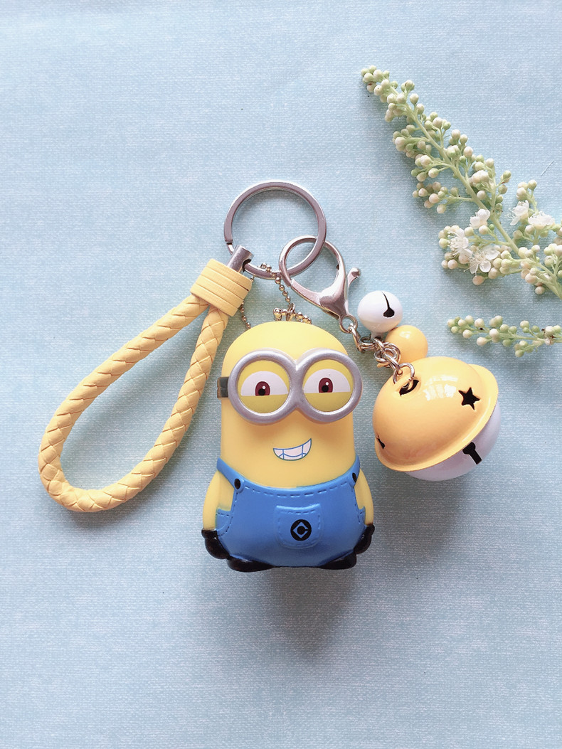 小黄人钥匙扣挂饰超级奶爸公仔汽车钥匙扣圈链小挂件创意可爱男女