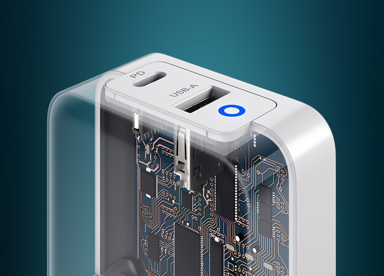 绿巨能65w充电器头氮化镓gan快充头苹果11pd插头华为三星小米笔黑色