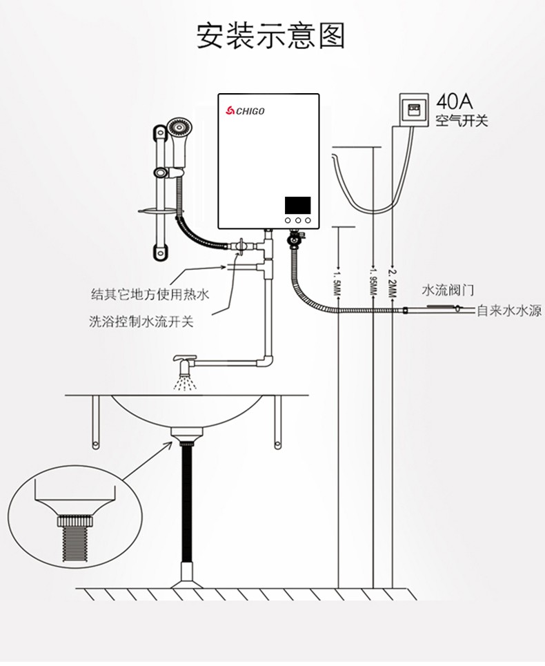 即热式电热水器图解图片