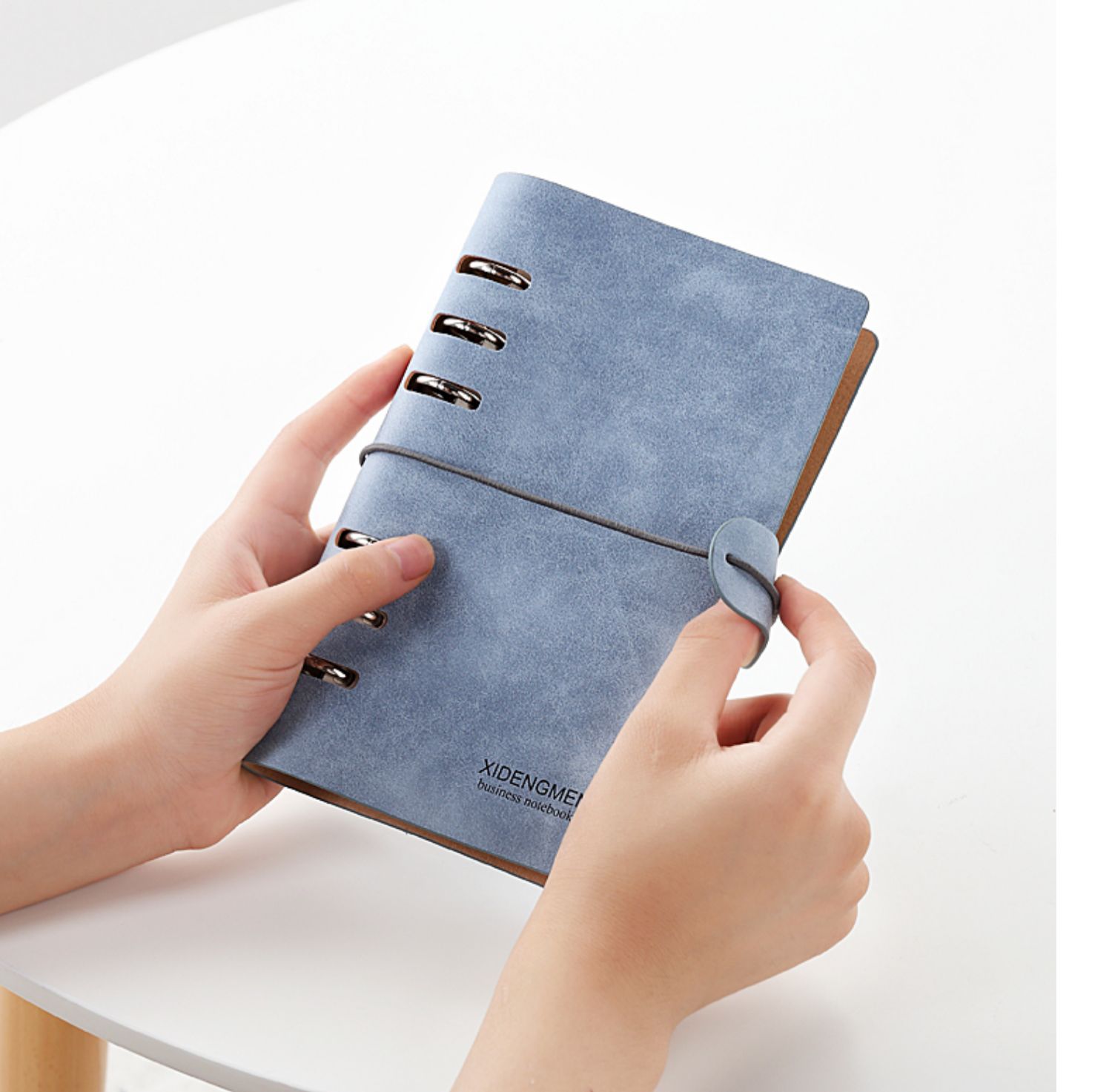 活页小手账本子大学生64k笔记本子迷你a6空白复古文艺绑带手帐a5日记