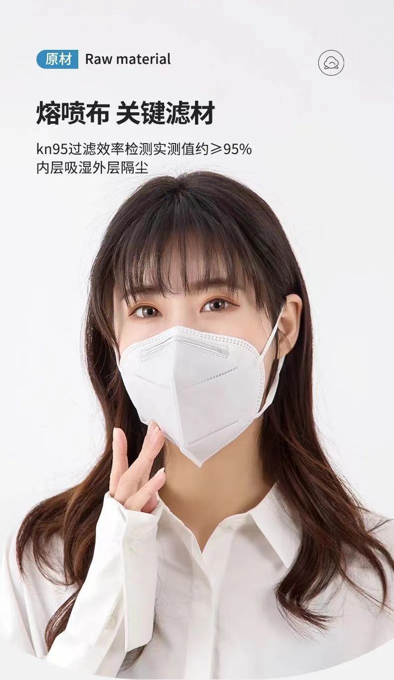 kn95口罩防尘防护防雾霾防飞沫工业粉尘成人一次性防护口罩批发