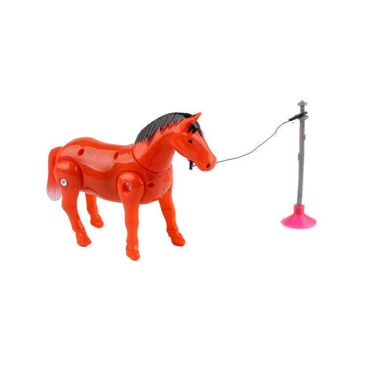 电动绕桩马玩具儿童仿真马会跑转圈圈小马旋转动物马桩跑圈玩具