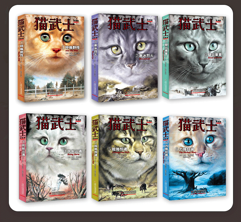 新版猫武士一部曲全套6册中小学生课外书812岁三年级课外书四五年级