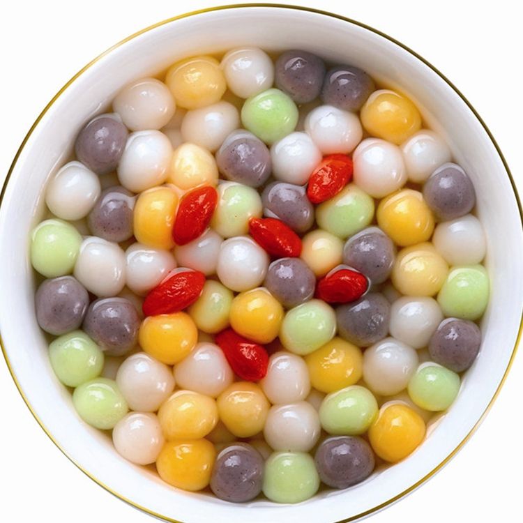 四喜小圆子4袋无馅糯米珍珠彩色汤圆酒酿丸子冷冻方便甜品元宵