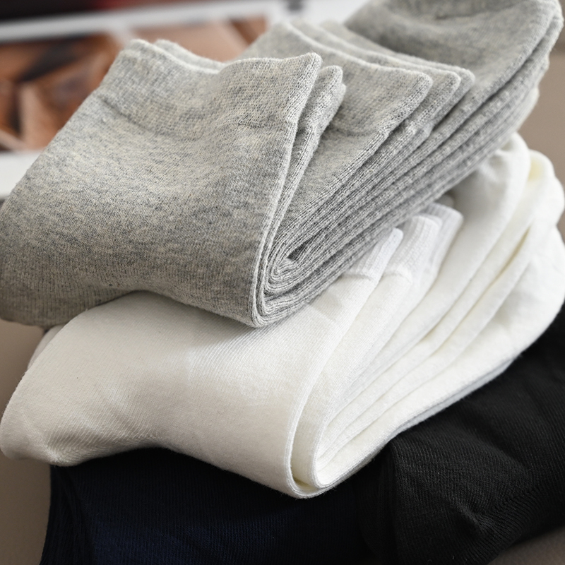 定制款 三双装 水沐良品情侣款袜子 男女纯色中筒袜 干爽 卓思哲袜子