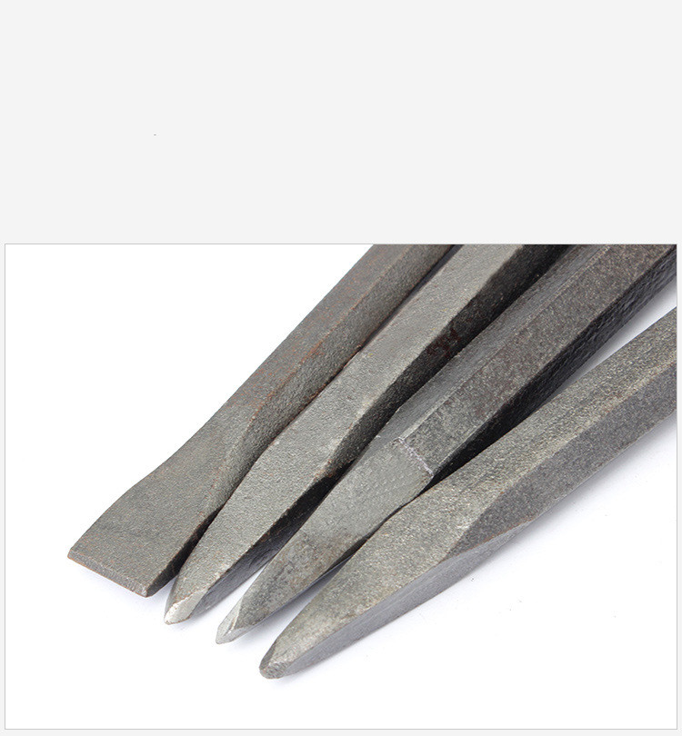 錾子 凿子凿铁专用扁头尖头合金工具水泥石工凿钳工凿钢 墩头250mm