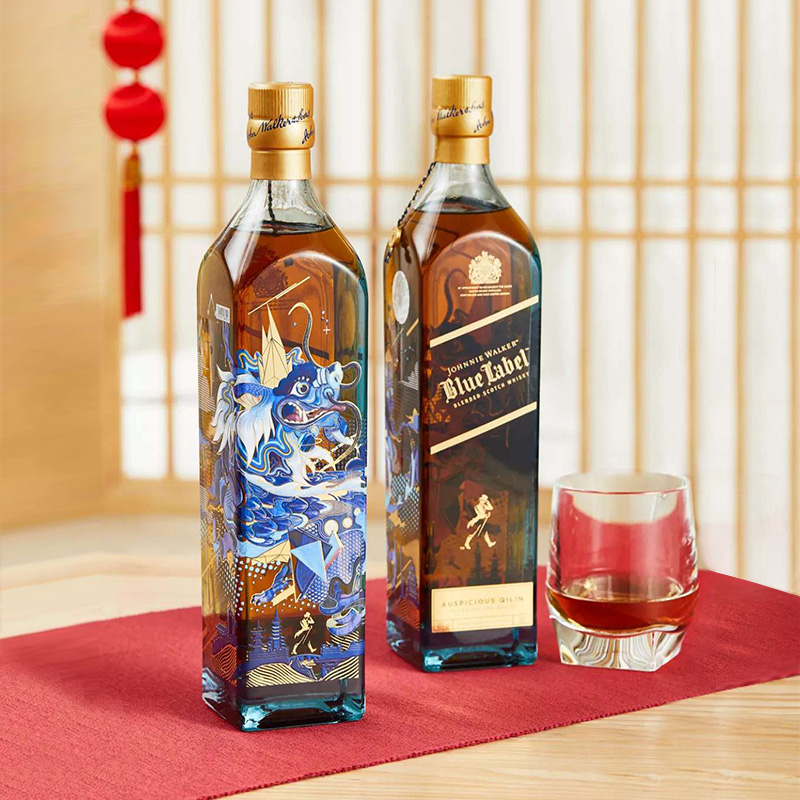 宝树行 尊尼获加蓝牌祥瑞麒麟特别版750ml*4 苏格兰威士忌