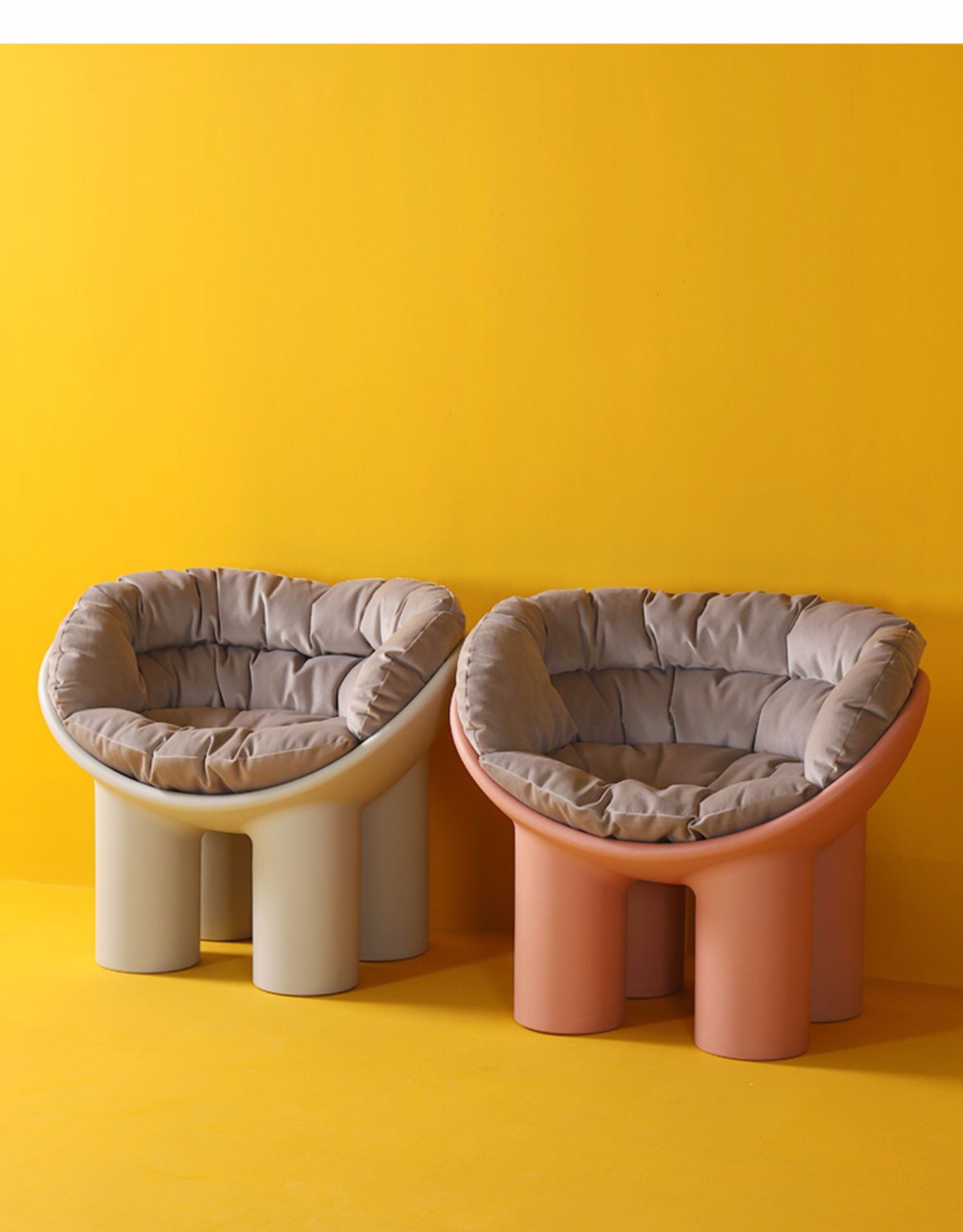 唐臻北欧设计师大象腿椅单人沙发椅现代简约靠背椅网红民宿创意休闲椅