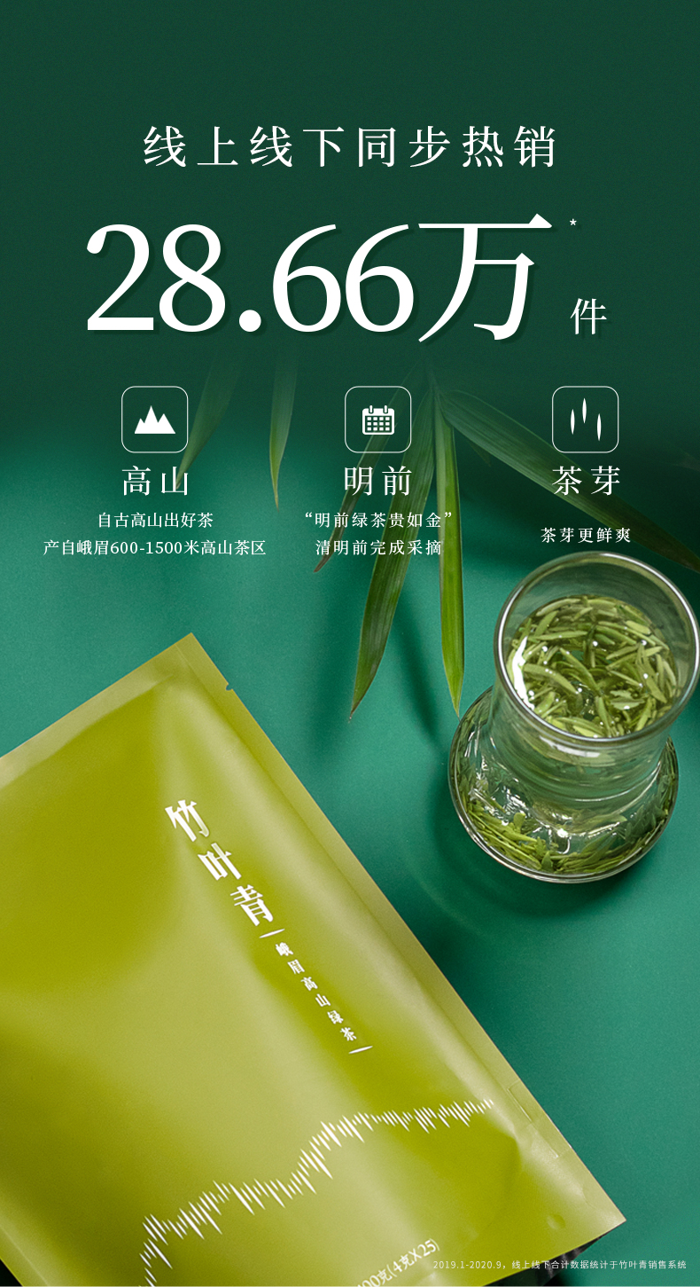 春茶上市竹叶青茶2021年新茶峨眉高山茶绿茶特级品味100g