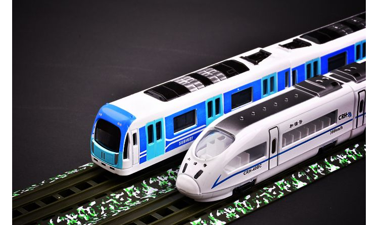 舒弗(lachouffe)合金火车模型玩具蒸汽机车地铁线和谐号动车组金属