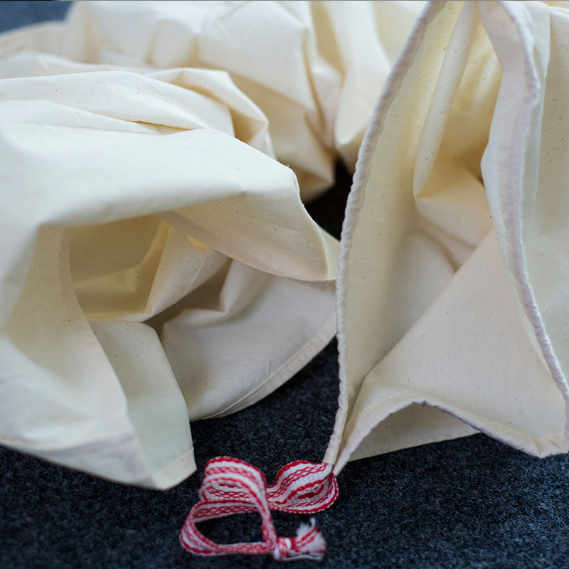 长条抽绳布袋粉碎机出料布袋防尘棉布袋打粉机帆布袋饲料机除尘袋