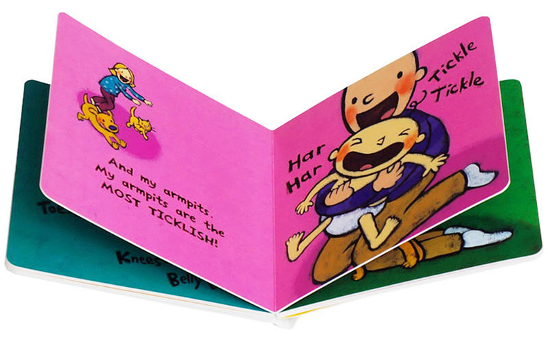 [颜系图书]挠痒痒 英文原版 tickle 一根毛脏小孩系列绘本 纸板书