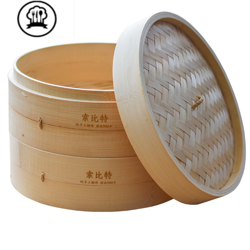 敬平手编竹蒸笼 蒸屉加深竹制蒸格家用竹子竹制小笼包蒸锅笼屉包子