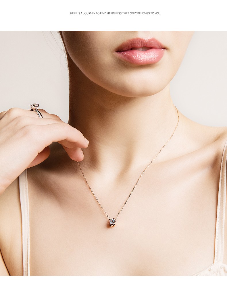 法蔻项链女铂金吊坠简约韩版锁骨链饰品跳动的心送女友情人节520送