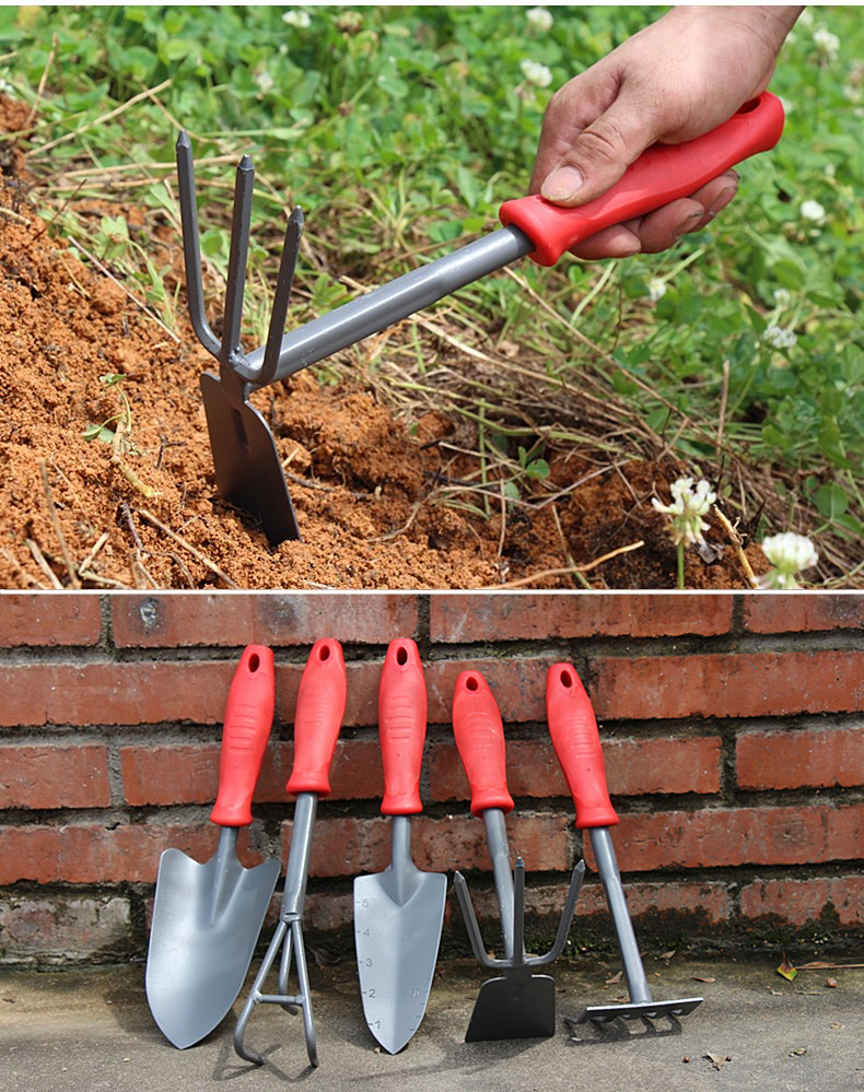 铲子小耙子两用种菜挖土器园艺工具三件套装花园盆栽种花赶海户外三维