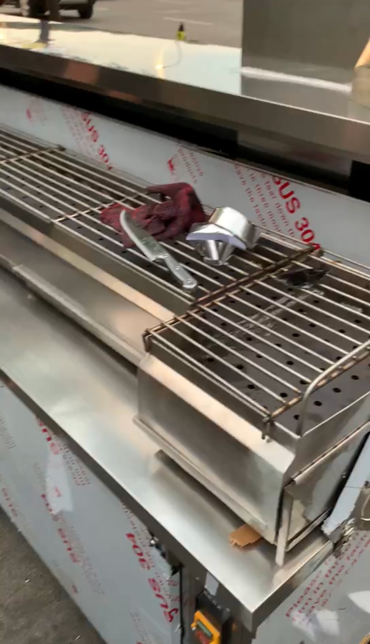 烧烤车净化烧烤炉迈高登不锈钢平吸风净化炉商用设备烧烤架