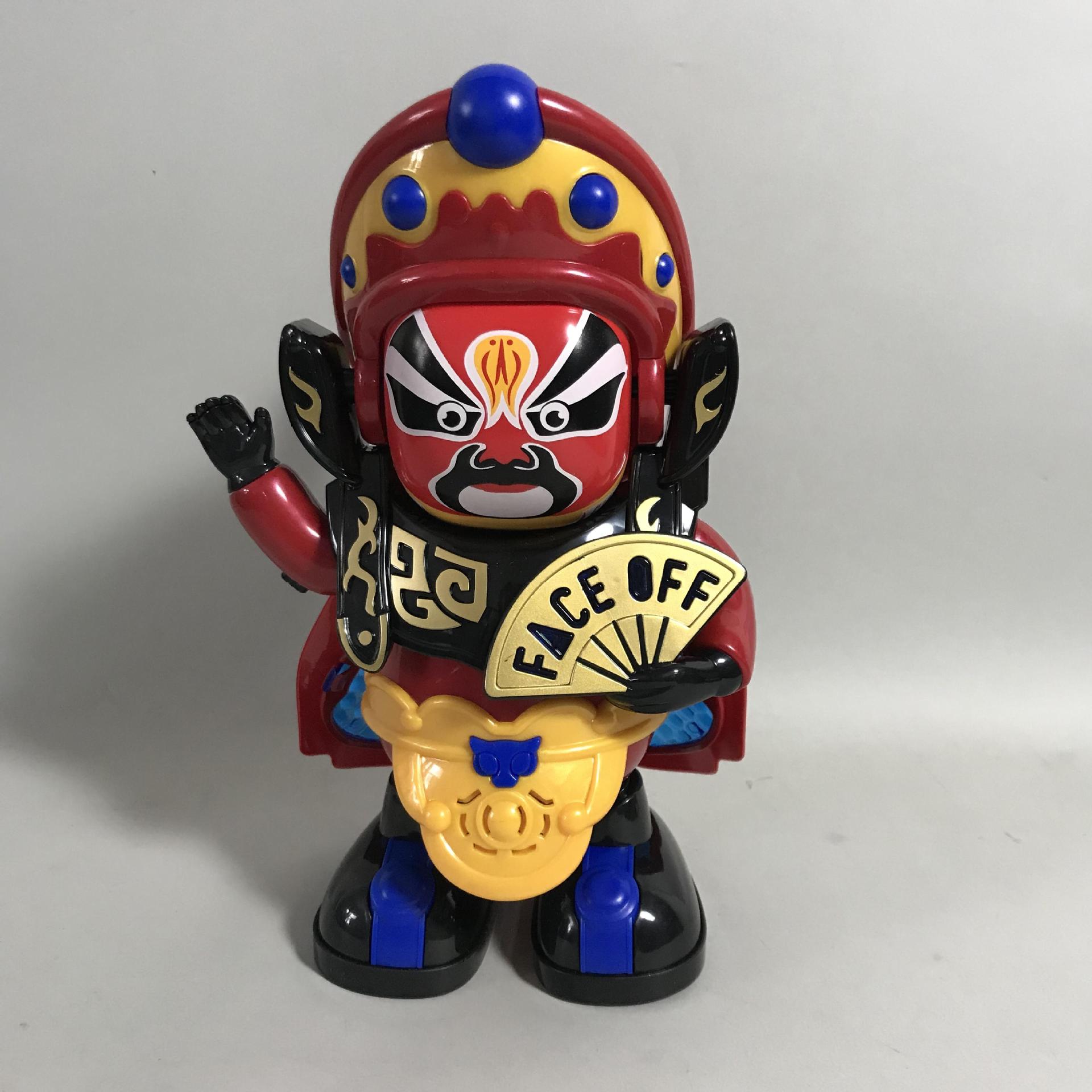 抖音新款电动跳舞变脸机器人公仔自动变脸川剧变脸娃娃电动玩具
