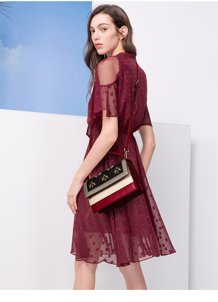 dante女士手提包2003 dante 丹迪 手提包女真皮单肩包包2019新款斜跨