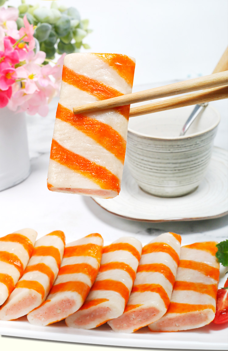 雄丰夹心仿蟹排 500g火锅煎炸烧烤关东煮食材