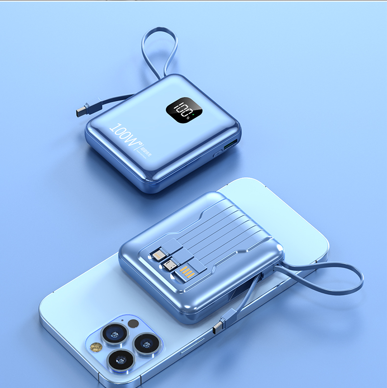 凸格(tuge)移动电源dx118 凸格充电宝20000毫安超薄自带线迷你100w