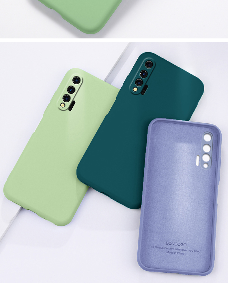 果果帮华为nova6手机壳液态硅胶nova6se手机套全包nova64g祖母绿亲肤
