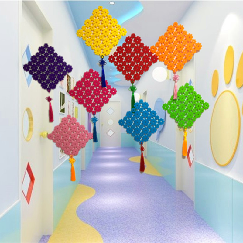 优选好货幼儿园吊饰教室走廊装饰环境布置节日店铺庆空中吊顶挂饰扇花