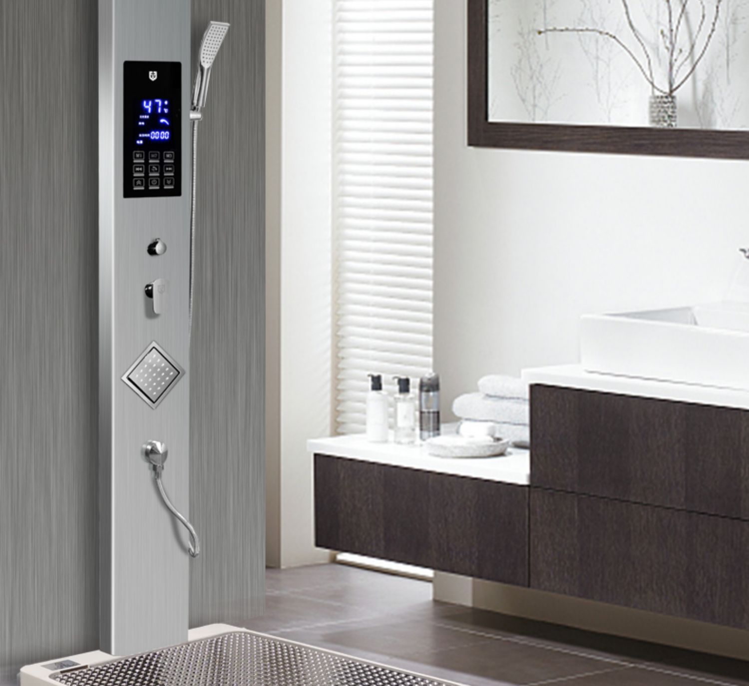 圣洛威集成热水器一体式家用淋浴屏洗澡即热式电热水器免储水s6