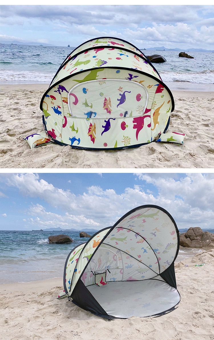 户外沙滩帐篷速开便携海边闪电客简易儿童帐篷折叠小全自动家用