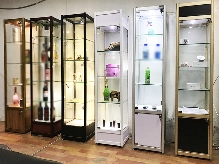 化妆品产品玻璃展示柜玻璃柜子透明陈列柜礼品模型精品样品柜安心抵