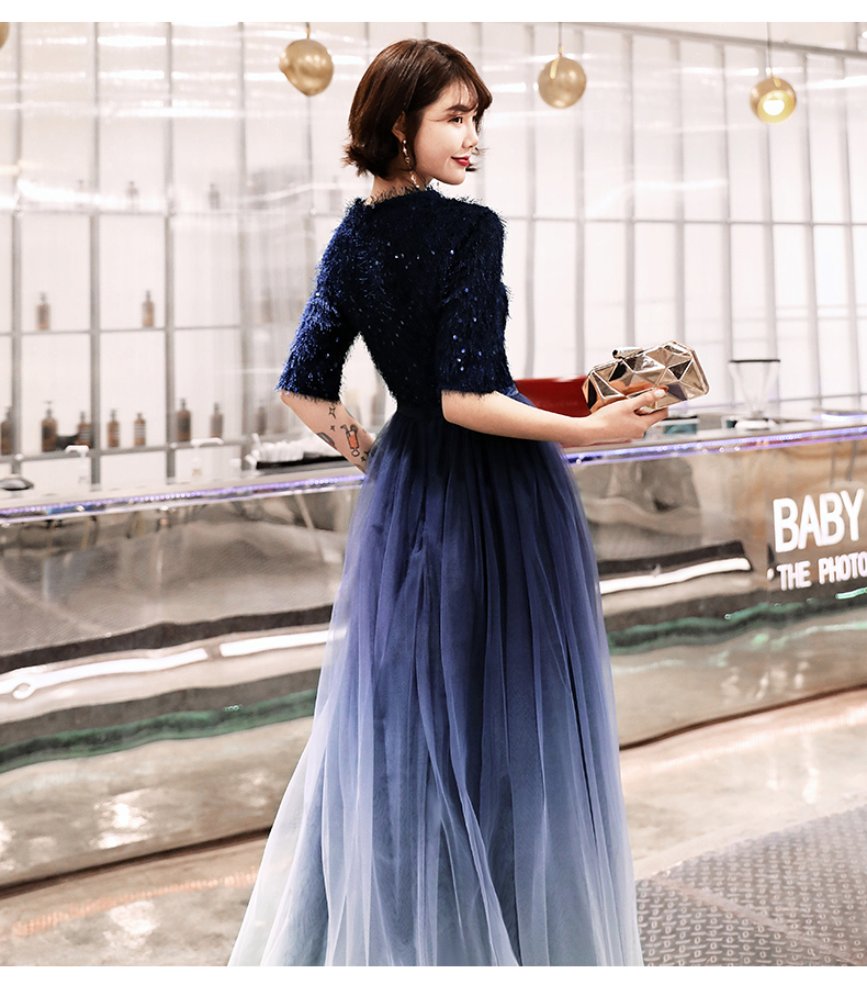 大合唱团演出服女晚礼服气质亮片长款成人长裙优雅主持人指挥服装