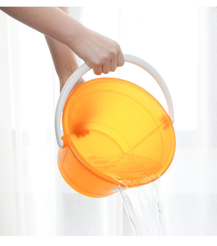 茶花小水桶塑料加厚家用桶子小号5升塑料桶洗澡桶手提便携储水用