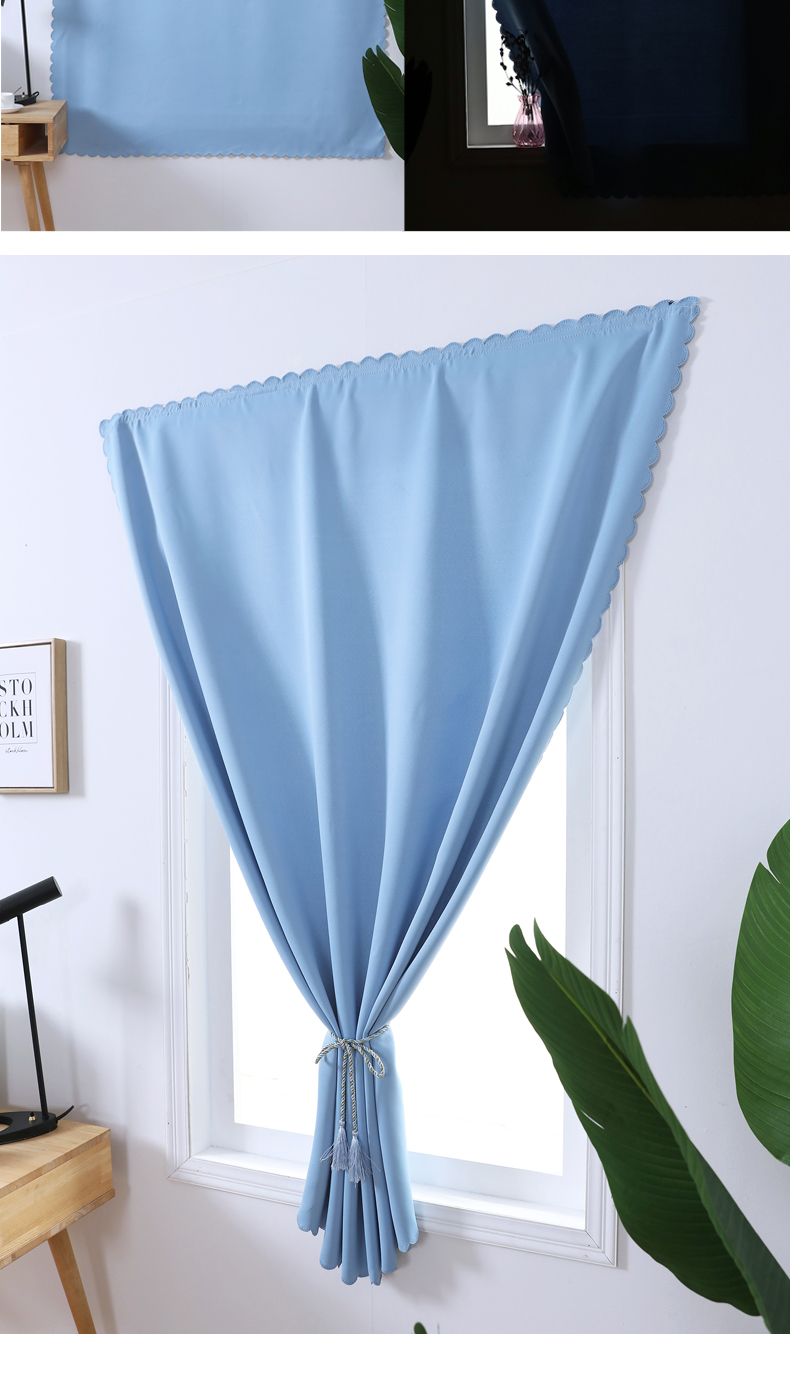 超级新品 出房寝室魔术贴色窗帘免打孔简易安装成品帘子帘客厅遮光布