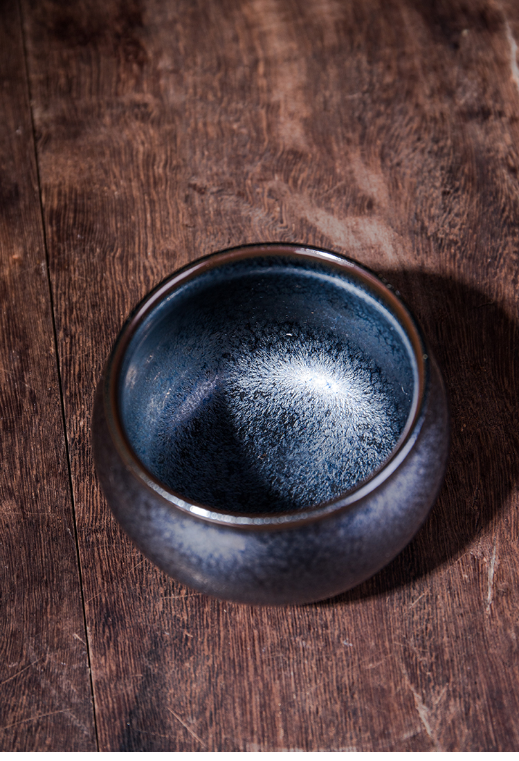 陈为椿建盏茶杯主人杯天目釉星空茶盏大号品茗杯手工油滴功夫茶杯